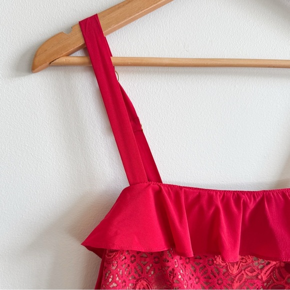 New! FOR LOVE & LEMONS • Chianti Tank Mini Dress in Red Hot - Picture 7 of 14